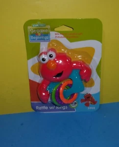 NEW Sesame Street Beginnings Elmo Rattle Rings 0-18 Months For Baby  - Picture 1 of 1