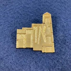 M Katz Jerusalem Goldtone Pin Pendant Hebrew Judaica 2001-02 - Picture 1 of 2