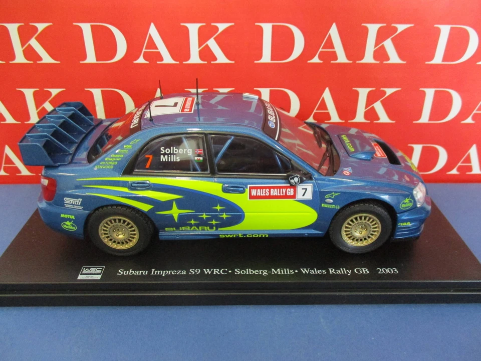 Die cast 1/24 Modellino Auto Subaru Impreza WRC Rally Wales 2003 P. Solberg - Immagine 1 di 4