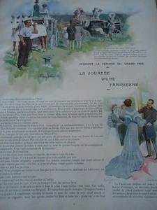 Le Grand Prix La Journée d'une Parisienne Article Original Print 1903 - Picture 1 of 5