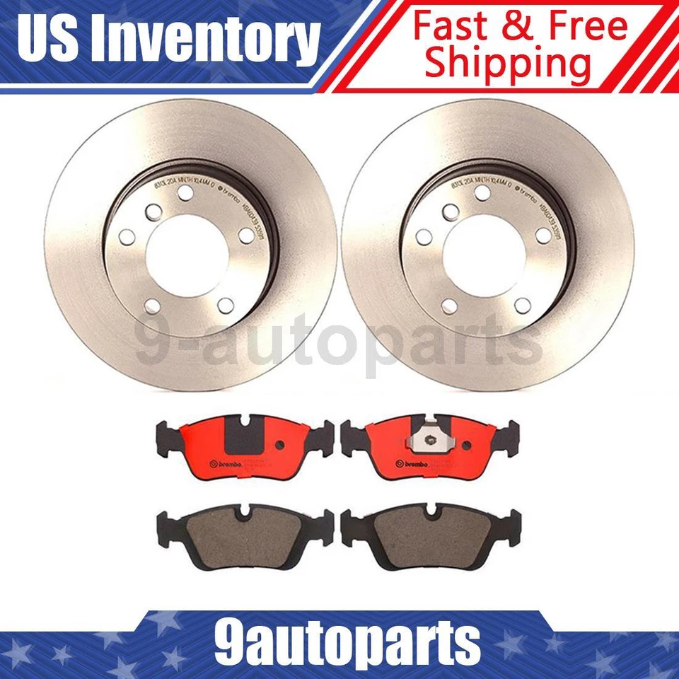Rotores de freno delanteros Brembo OE pastillas de freno de cerámica para BMW 318ti 1995 1996 1997 Foto 1 de 4