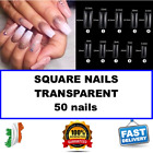 50pcs False Nail Tips Art French Square Acrylic Artificial Transparent