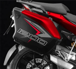 KIT ADESIVI VALIGIE LATERALI DUCATI MULTISTRADA 1200 2010-2014 RED STYLE - Picture 1 of 1