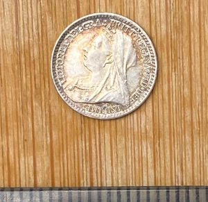 Nice Victoria Veiled Head Maundy Penny 1893 (ref #27) - Picture 1 of 9