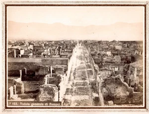 Pompeii.Italy.Italia.Veduta Generale.General View. Original Albumen Photo 1880 - Picture 1 of 2