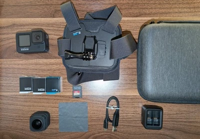 GoPro HERO9 Black Bundle, Max Lens Mod 1.0, 32GB Micro SD, 2 Enduro Batteries - Image 1 of 4