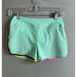 90 Degree by Reflex Shorts Girls Large Athletic Running Shorts Neon Trim - Picture 1 of 11