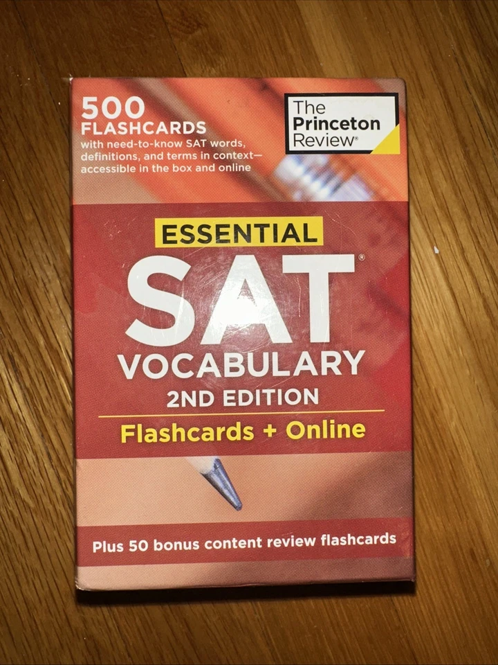 The Princeton Review Essential SAT Vocabulary 2nd Edition Flashcards - FREE SHIP Foto 1 de 1