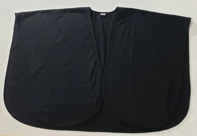 Vtg Texas Body Hangings Wool Wrap Poncho Womens One Size OS Black Goth Grunge - Image 1 of 2