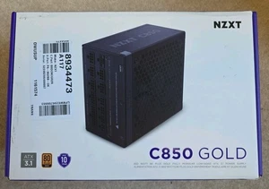 850W NZXT C850 Gold PCIE 5.1, noir, entièrement modulaire, 80PLUS or, rail unique, 70 - Photo 1/13