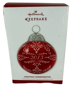 NIB Christmas Commemorative Glass Ball 2013 Hallmark Keepsake Ornament QX9225 - Picture 1 of 9