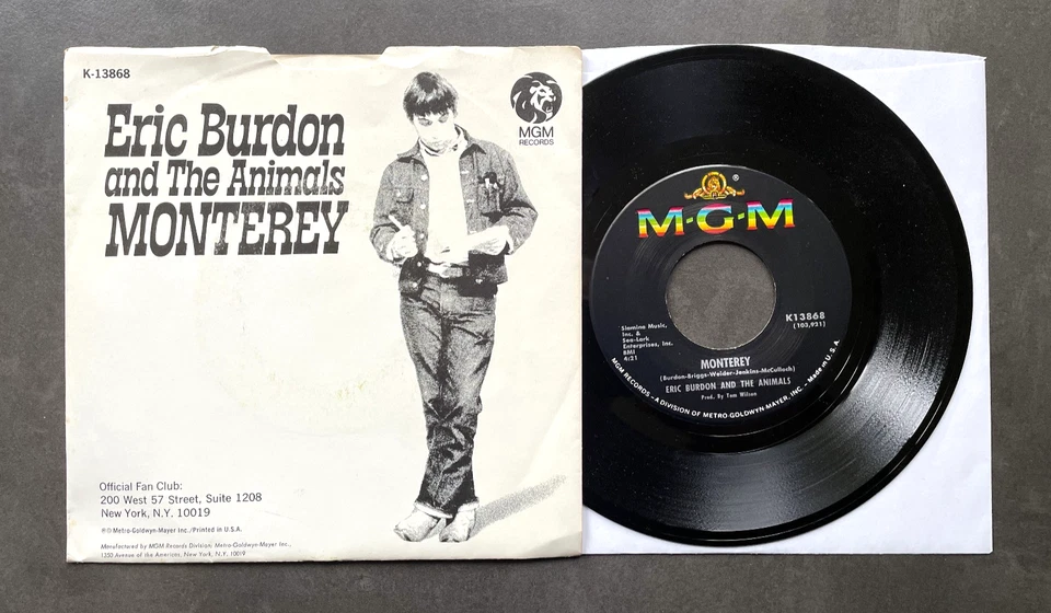 7“ Eric Burdon & Animals - Monterey - US MGM w/ Pic - Image 1 of 1