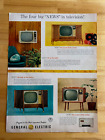 1960 Original Print Ad General Electric Televisions Wall Mount, Consoles