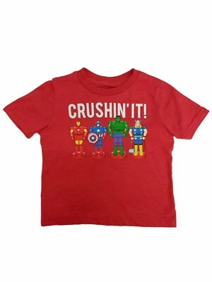 Camiseta roja de superhéroe Thor de Marvel para bebés y niños pequeños Camiseta Crushin' It Foto 1 de 2