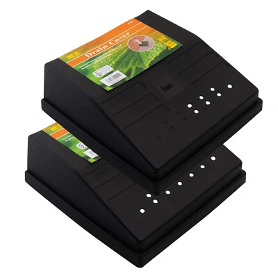 2 X QUALITY Outdoor Plastic Leaf Down Pipe Grid Drain Cover Tidy Protector Guard - Image 1 of 3