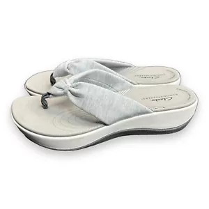 Clarks Cloudsteppers Arla Glison Flip Flop Comfort Gray Womens Size 8M - Picture 1 of 8