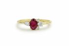 Fine 14K Gold Natural Certified Handmade 5 Ct Ruby Stone Cluster Ring For Her