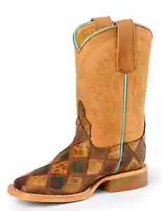 Patchwork Anderson Bean Tan Vamp per bambini, stile K1053 - Foto 1 di 1