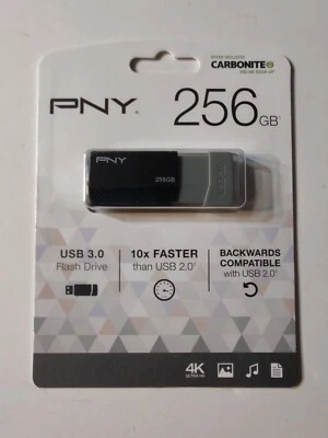 PNY 256GB 3.0 Flash Drive (P-FD256ELEDGE-GE) NEW - Image 1 of 2
