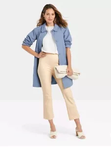 Pantalones para mujer súper altos de altura ajustados recortados patada llamarada un nuevo día 18R - Imagen 1 de 9