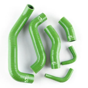 ZAP FIT KAWASAKI ZRX1200R 2001-2008 SILICONE RADIATOR HOSES KIT PIPES GREEN - Picture 1 of 12
