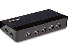 10-Port USB 2.0 Hub w/ 2 Fast Charging Port Power Adapter Charger Amazon Basics