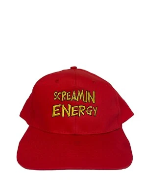 Sombrero vintage SCREAMIN ENERGY rojo SnapBack bordado Foto 1 de 4