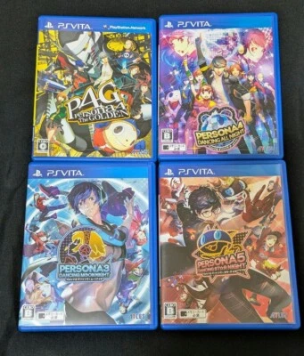 Lot 4 Persona 3 4 5 Dancing Night & 4 The Golden set PS Vita Japan Ver Tested - Image 1 of 4