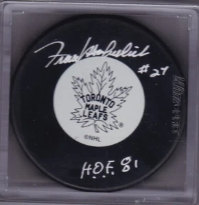 Autographed Frank Mahovlich Toronto Maple Leafs Puck JSA - Picture 1 of 1