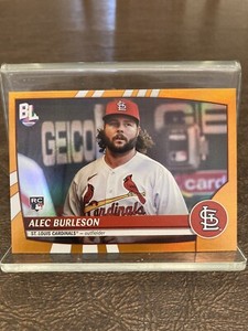 2023 Topps Big League Alec Burleson Rookie Orange Uncommon Foil #201 Cardinals