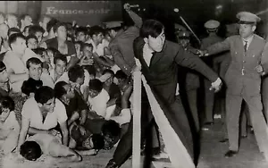1965 AP Wire Photo Athens Greece club wielding Police attacking Demonstration - Picture 1 of 2