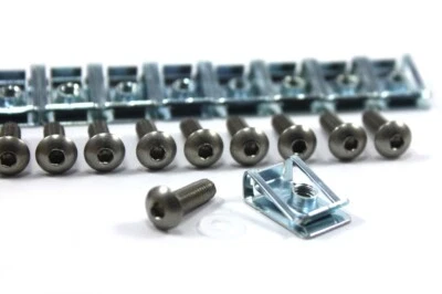 10 x Motorcycle Fairing Bodywork m5 5mm Spire Speed Clips Stainless Steel Bolts - Image 1 of 4