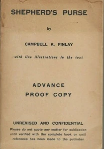 SHEPHERD’S PURSE, (ADVANCE PROOF COPY) CAMPBELL R. FINLAY, GEORGE G. HARRAP 196 - Picture 1 of 3