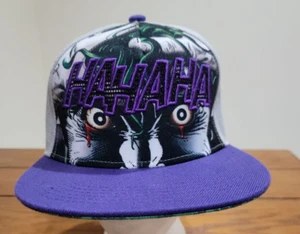 DC Comics Batman Joker Logo HAHAHA Sublimado Snapback Gorra Sombrero Negro Bioworld - Imagen 1 de 5