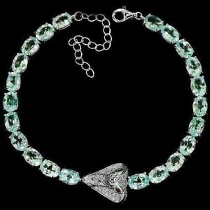 Bracelet Sky Blue Topaz Genuine Mined Gems Solid Sterling Silver 7 1/2 to 9 1/2