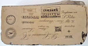 NESTLE'-LAZZARONI-VIDAL-ESTRONAL-ALEMAGNA-S.RITA REFERENCE LITHOGRAPHIC STONE - Picture 1 of 5