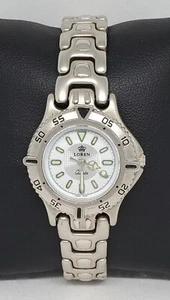Ladies Loren Stainless Silver Tone Luminous Analog Quartz Watch C5 - Picture 1 of 11