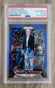 Gregg Popovich Signed 2017-18 Prizm Fast Break Basketball Card #300 NBA HOF PSA - Picture 1 of 1