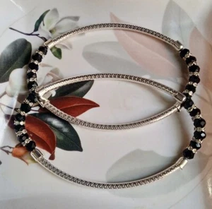 Bollywood Black Beads Silver Style Cz Anklet Jewelry Women Party Payal - Picture 1 of 2