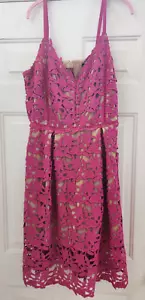 City Chic So Fancy Dress Sz 16W / Small Fuscia Pink - Picture 1 of 6