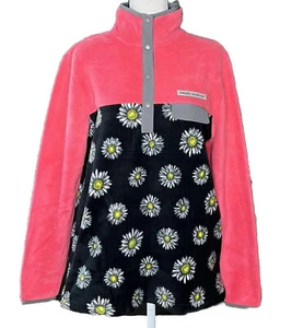 Simply Southern Womens Sweater Size Small Pullover Pink Black Fleece Daisy - Picture 1 of 6