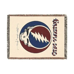 Grateful Dead Stealie Steal your face Woven Blanket - Picture 1 of 13