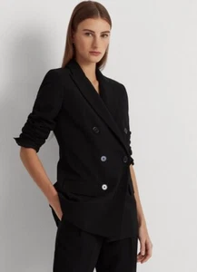 Lauren Ralph Lauren Women's Double-Breasted Wool Crepe Blazer. Sz 4 .$345 Value - Picture 1 of 9