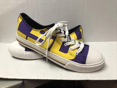 Zapatos LSU TIGERS Púrpura/Dorado FOCO NCAA "Zapatillas bajas" (Talla 9) Nuevos, Sin Caja Foto 1 de 2