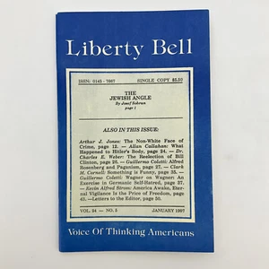 Liberty Bell Vol 24 No 5 January 1997 The Jewish Angle Booklet White Supremacist - Imagen 1 de 14