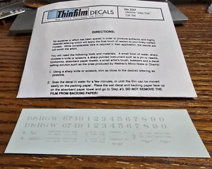 On Scale Thinfilm Decals On 327 D&RGW Idler Flat Car Set - Decal Sheet - Picture 1 of 3