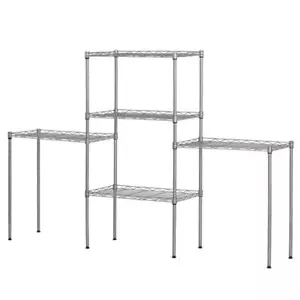 Ubesgoo Adjustable Wire 11.42 W x 21.25 D x 59.06 H 5-Shelf Freestanding Silver - Picture 1 of 7