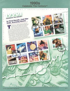 #0014 Celebrate the Century 90s #3191 Souvenir Page - Picture 1 of 1