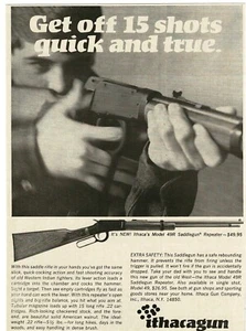 1968 ITHACAGUN Model 49R Saddlegun Repeater .22 cal. rifle Vintage Print Ad - Picture 1 of 1