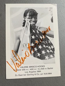 VALERIE BRISCO-HOOKS 3x Olympiasiegerin 1984 signed Autogrammkarte 10x15 - Picture 1 of 1